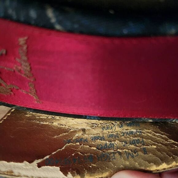 Sam Edelman Heels Womens 8.5 Stiletto Platform Peacock Animal Print Peep Toe - Picture 9 of 9